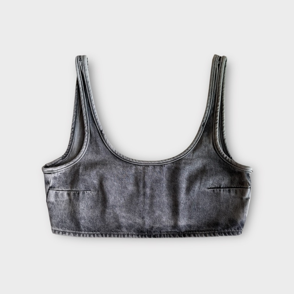 Zara Denim Crop Tank Top NWOT